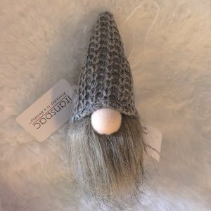 NEW Gnome Gray Christmas Tree Ornament